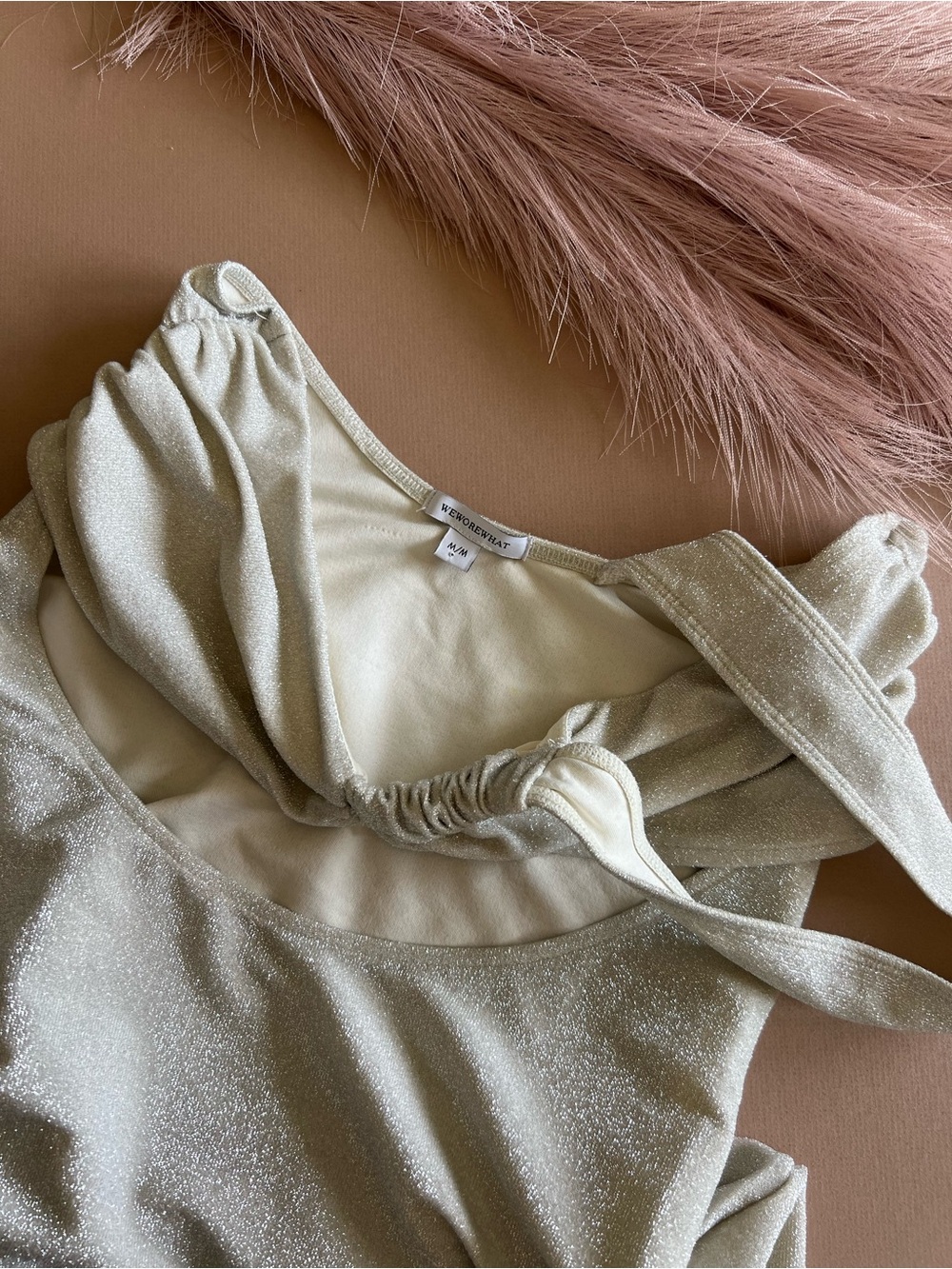 WeWoreWhat Silver One-Shoulder Cutout Maxi Dress - Picture 5 of 11